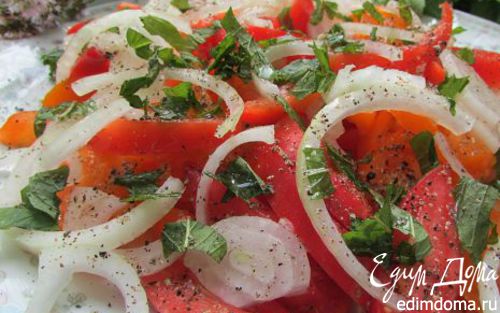 Рецепт Салат с томатами и мятой