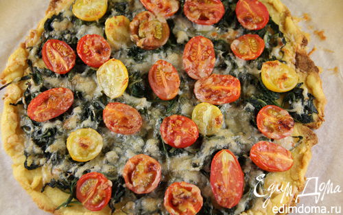 Рецепт Пицца с руколой и помидорами черри
