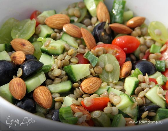 Итальянский салат из чечевицы и винограда Итальянский салат из чечевицы и винограда