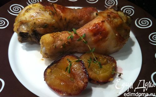 Рецепт Курица запеченная со сливами