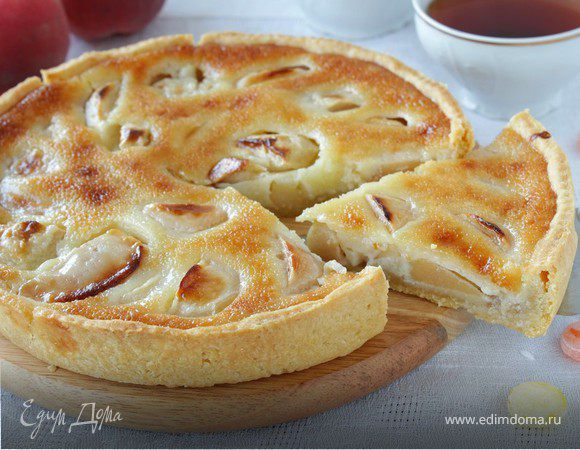 Яблочный пирог с карамельной заливкой