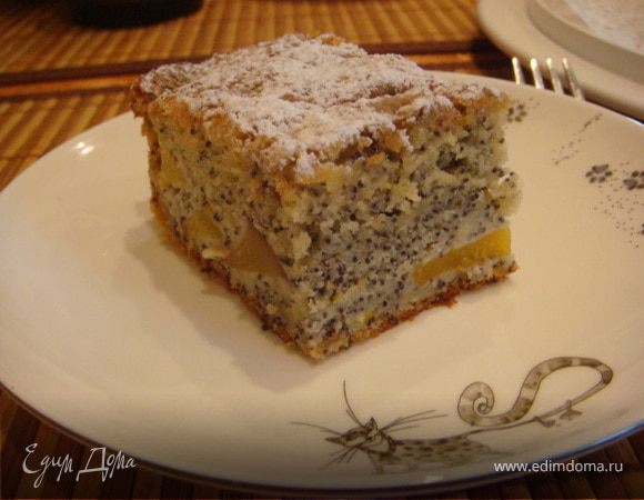 Пирог с персиками и маком Пирог с персиками и маком