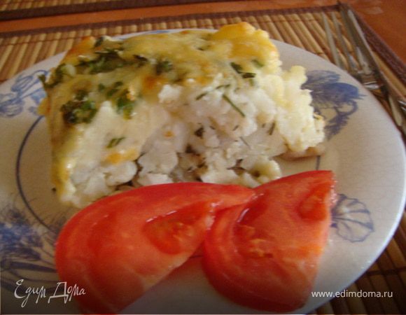 Запеканка из цветной капусты с курицей