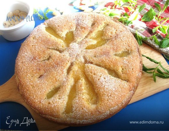 Тарт с франжипаном и карамелизованной грушей    