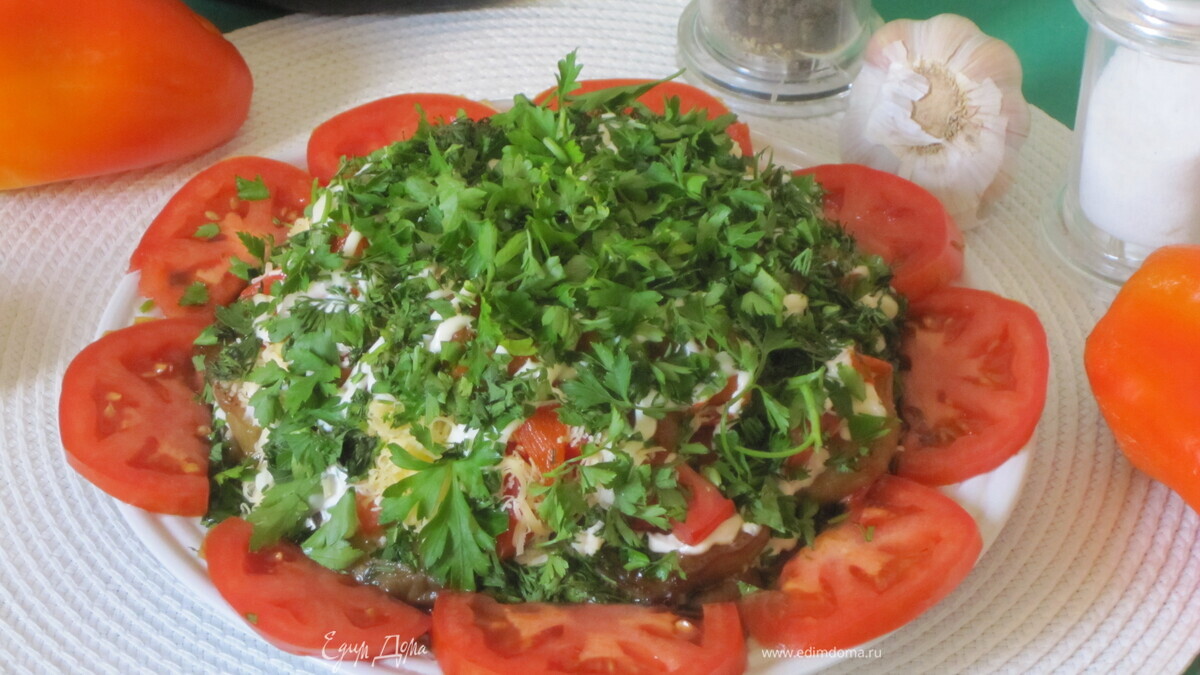 Салат из баклажанов с сыром