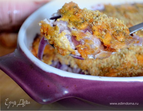 Ароматный пудинг из красного лука Ароматный пудинг из красного лука