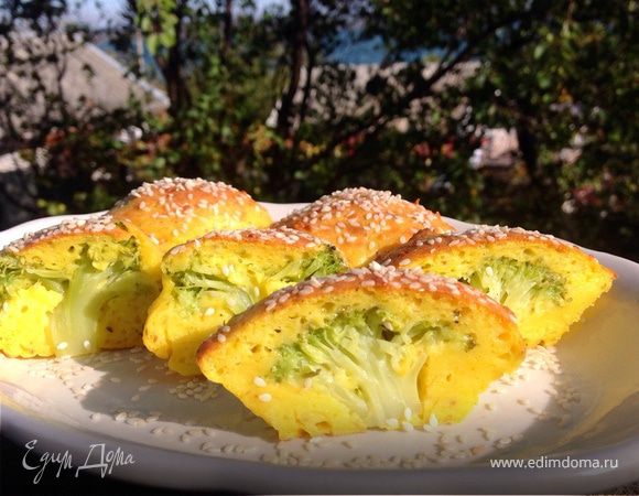 Творожно-сырные маффины с брокколи Творожно-сырные маффины с брокколи