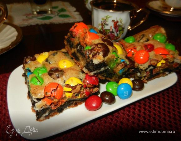 Печенье "Вкусняшка" (Loaded M&M Oreo Cookies Bars)