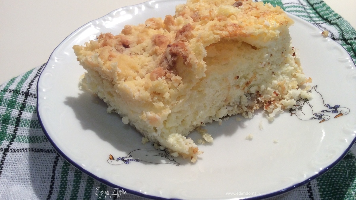 Творожная запеканка с кокосом