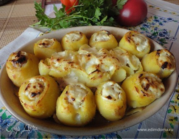 Фаршированный мясом картофель, пошаговый рецепт на ккал, фото, ингредиенты - Галина