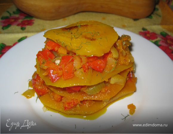 Тортик из тыквы с овощами и чесноком Тортик из тыквы с овощами и чесноком