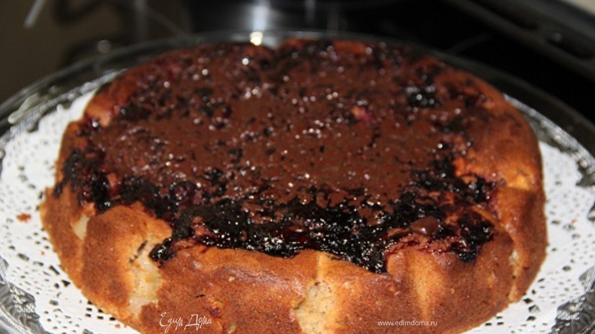 Яблочно-творожный кекс