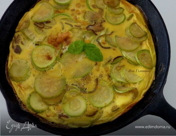 Фриттата с кабачком и кукурузой 