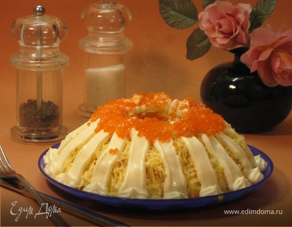 Салат с кальмарами