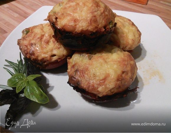 Закусочные маффины в стаканчиках из чоризо-салями