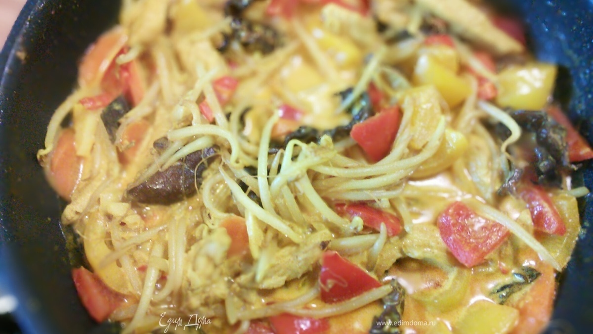 Курица карри с овощами