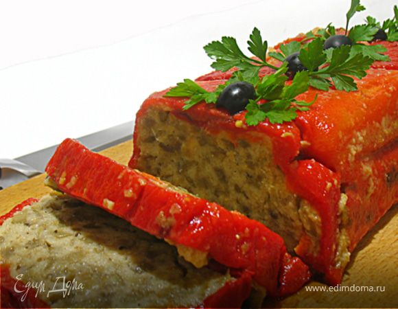 Баклажановый террин в сладком перце