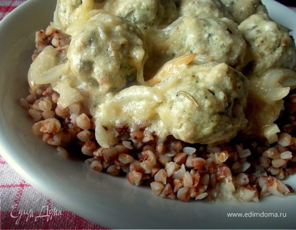 Куриные тефтели со шпинатом и творогом