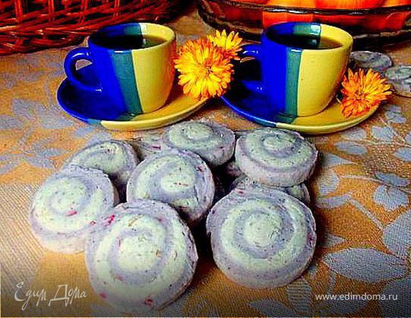 Печенье малиново-ореховое