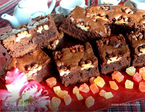 Брауни с грецкими орехами Брауни с грецкими орехами