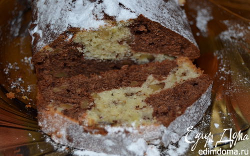 Рецепт Мраморный кекс с грецкими орехами