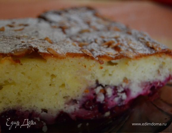 Заливной пирог с вишней