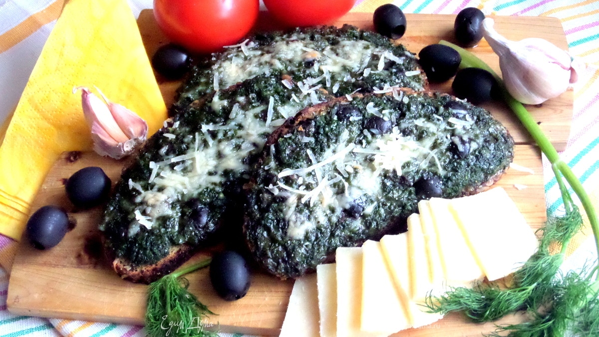 Горячая закуска со шпинатом и сыром