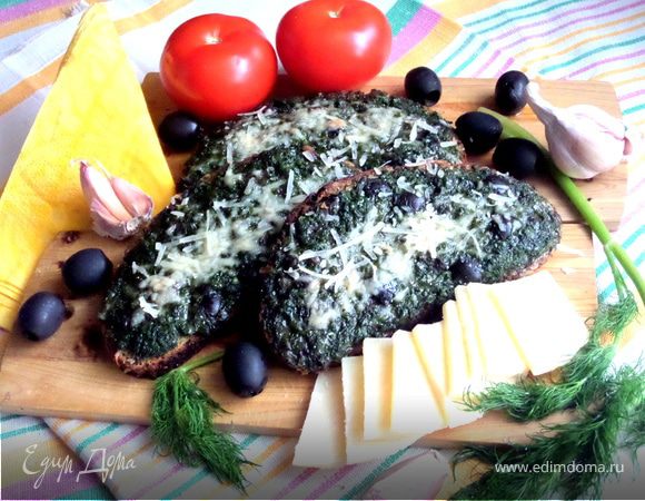 Горячая закуска со шпинатом и сыром