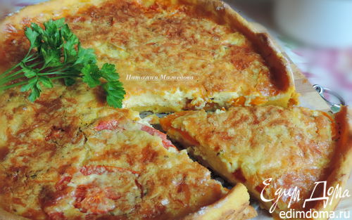 Рецепт Картофельно-тыквенный пирог с помидорами