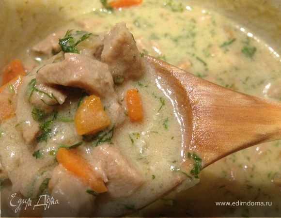 Нежнейшая телятина в сметанном соусе Нежнейшая телятина в сметанном соусе