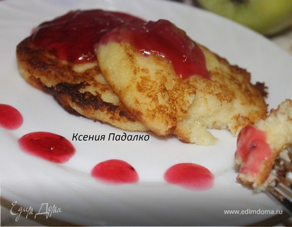 Биточки из манки с киселем