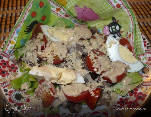 Салат с куриными желудками