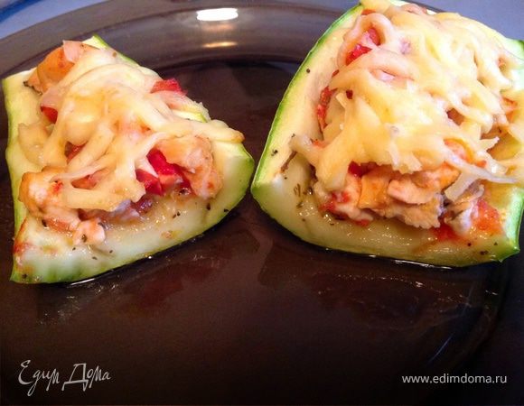 Запеченные, фаршированные кабачки Запеченные, фаршированные кабачки