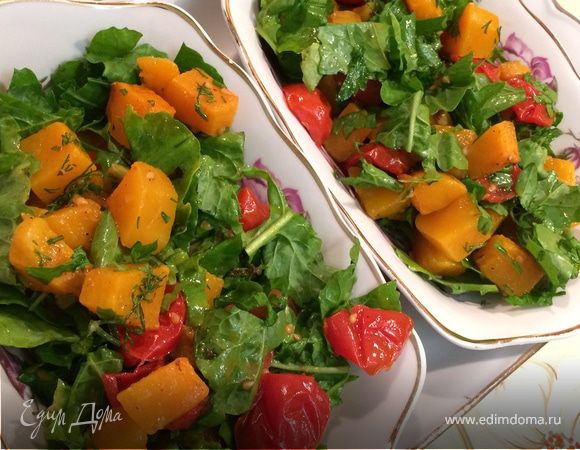 Теплый салат из тыквы Теплый салат из тыквы