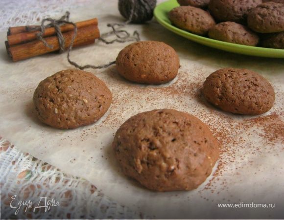 Шоколадное печенье с кунжутом