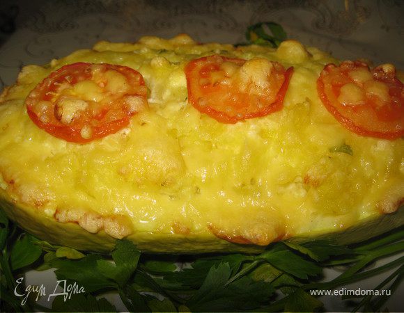 Овощная запеканка в кабачке Овощная запеканка в кабачке