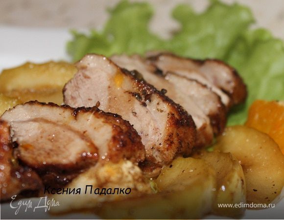 Утка с бальзамиком и фруктами Утка с бальзамиком и фруктами