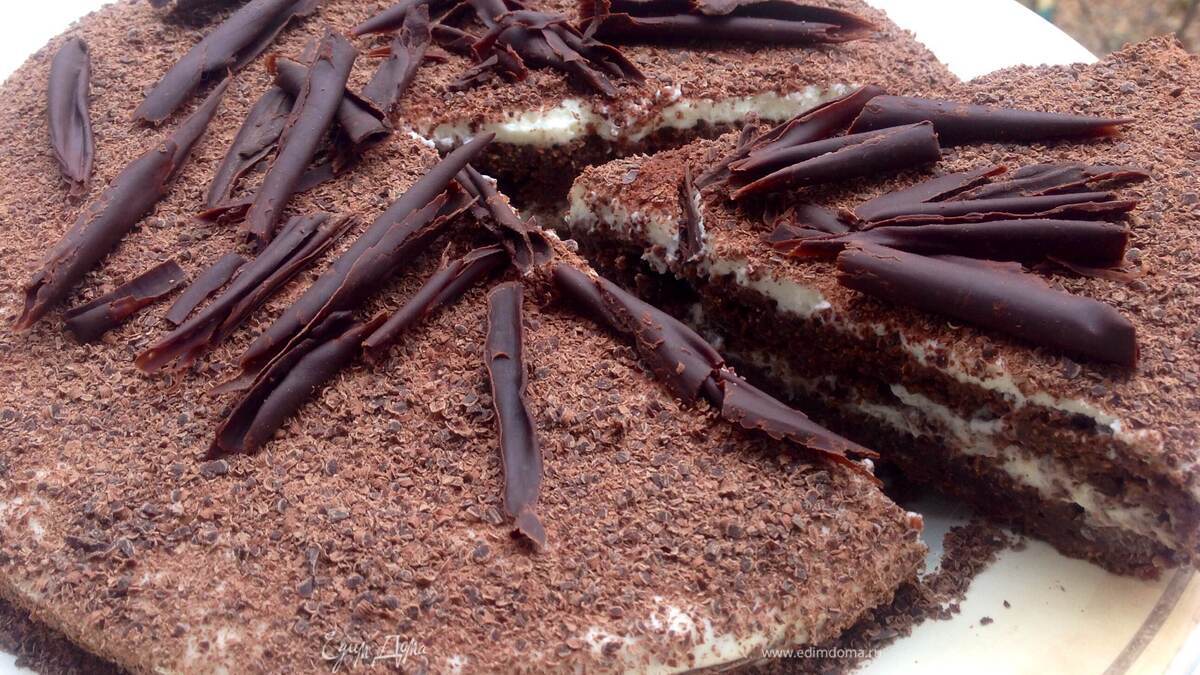 Шоколадно-миндальный торт без муки