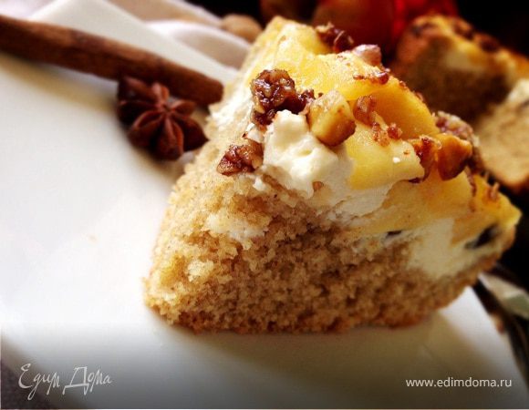 Творожно-яблочный пирог с гранолой