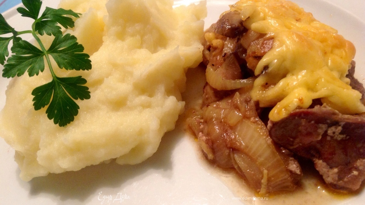 Куриная печенка под сырной корочкой