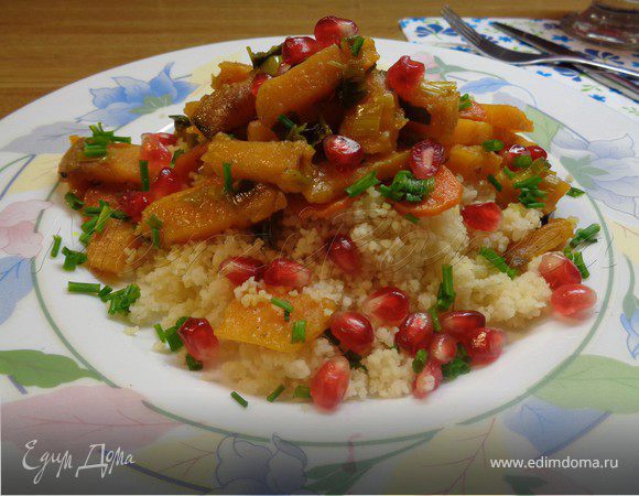 Кус-кус с бататом и гранатом