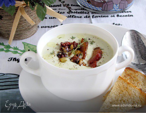 Сырный суп с грудинкой