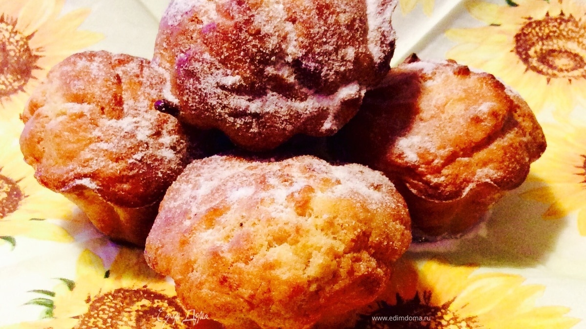 Яблочные маффины со сгущенным молоком