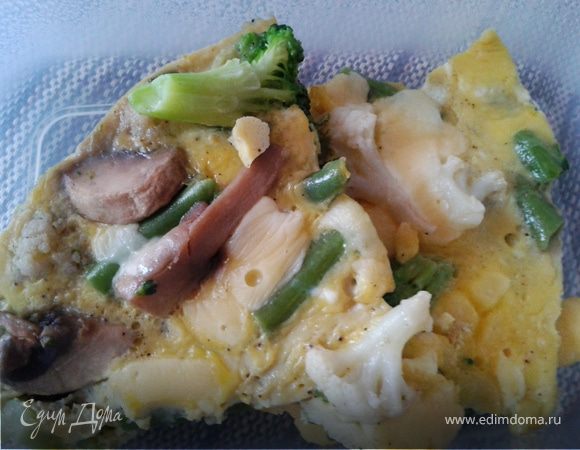 Фриттата с грибами и цветной капустой Фриттата с грибами и цветной капустой