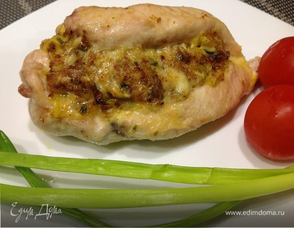 Куриные грудки с брынзой и пореем Куриные грудки с брынзой и пореем