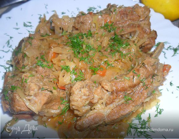 Ребрышки с капустой