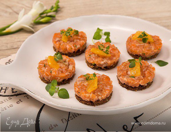 Тартар из сёмги с апельсином