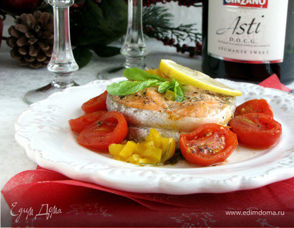 Форель с шампанским в конверте