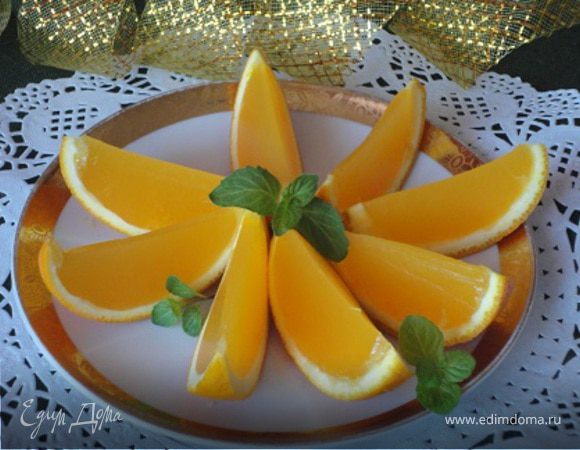 Желе "Апельсиновые дольки" Желе "Апельсиновые дольки"