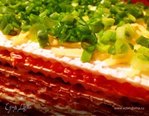 Закусочный селедочный торт